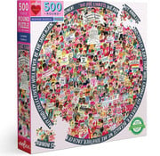 EeBoo eeBoo Women March! Round Puzzle 500pcs