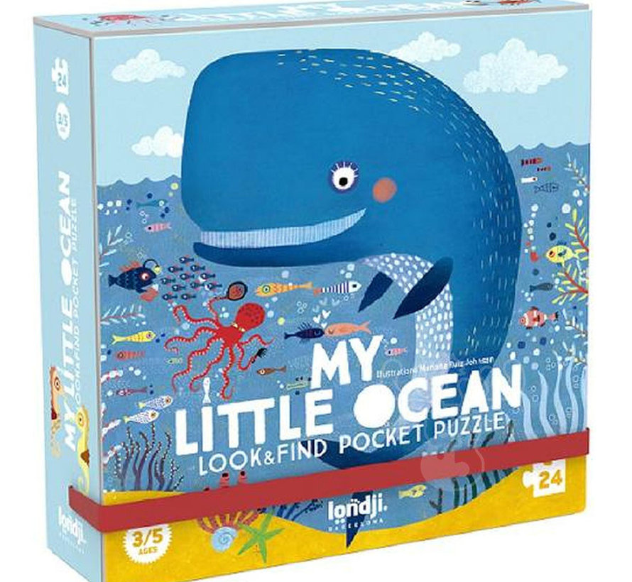 Londji My Little Ocean Look & Find Pocket Puzzle 24pcs
