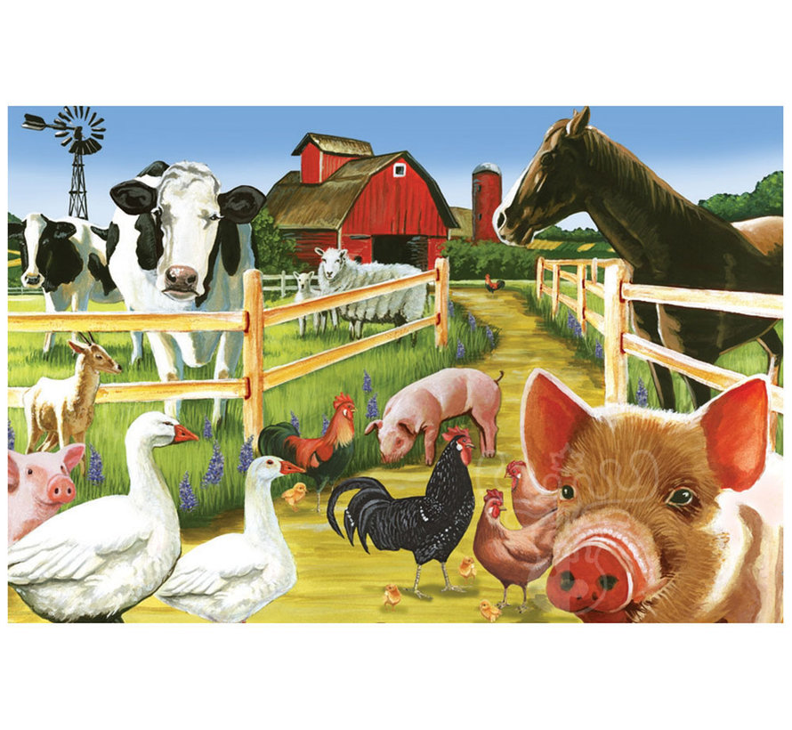 Cobble Hill Welcome to the Farm Floor Puzzle 36pcs