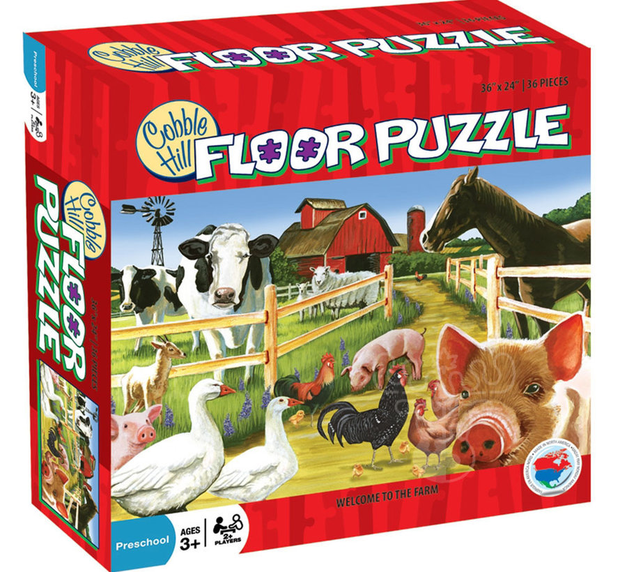 Cobble Hill Welcome to the Farm Floor Puzzle 36pcs