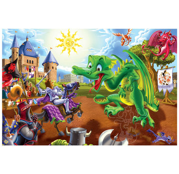 Cobble Hill Puzzles Cobble Hill Knights and Dragons Floor Puzzle 36pcs
