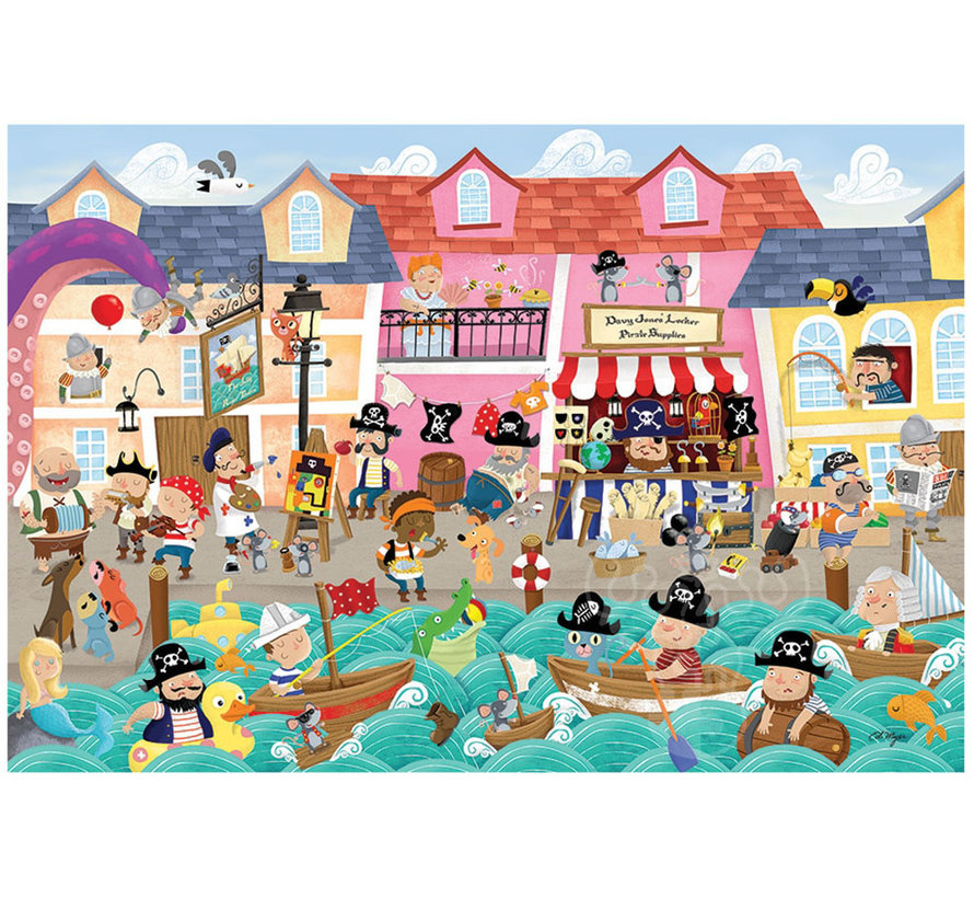 Cobble Hill Pirates on Vacation Floor Puzzle 36pcs