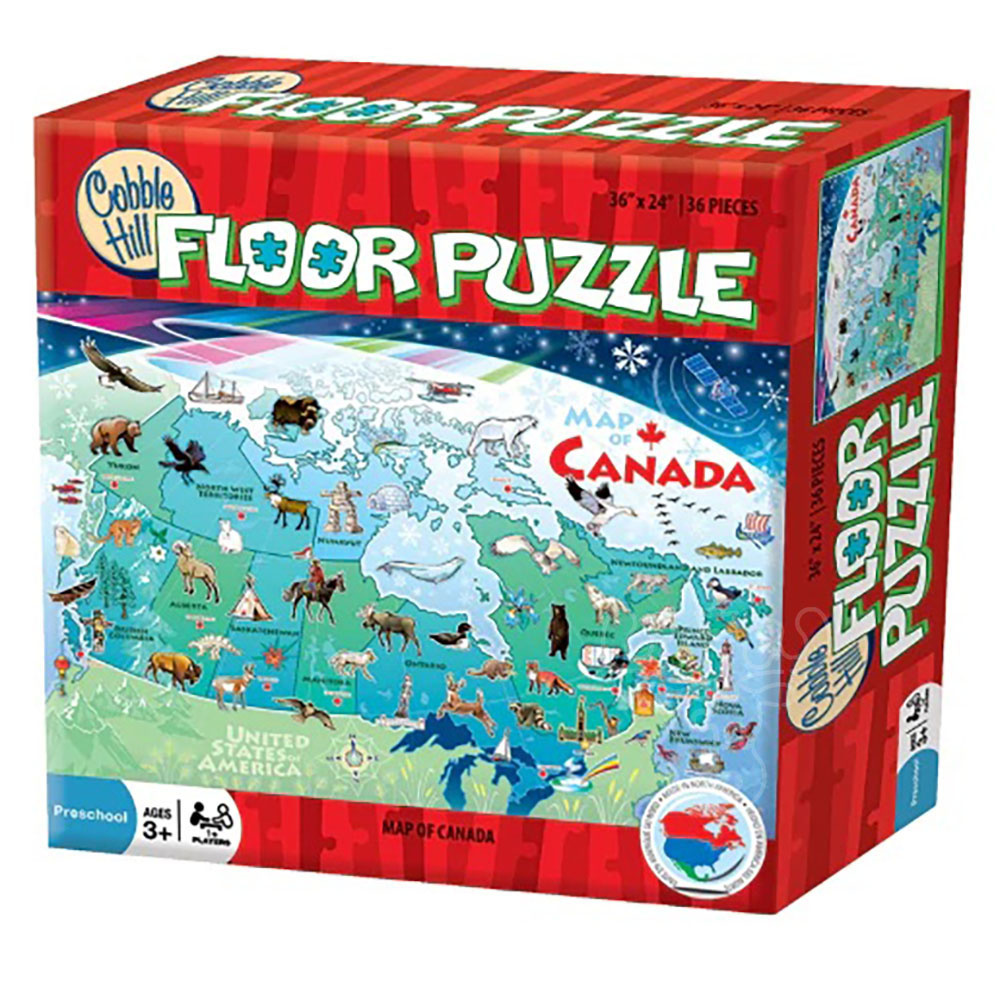 Cobble Hill Map of Canada Floor Puzzle 48pcs Puzzles Canada