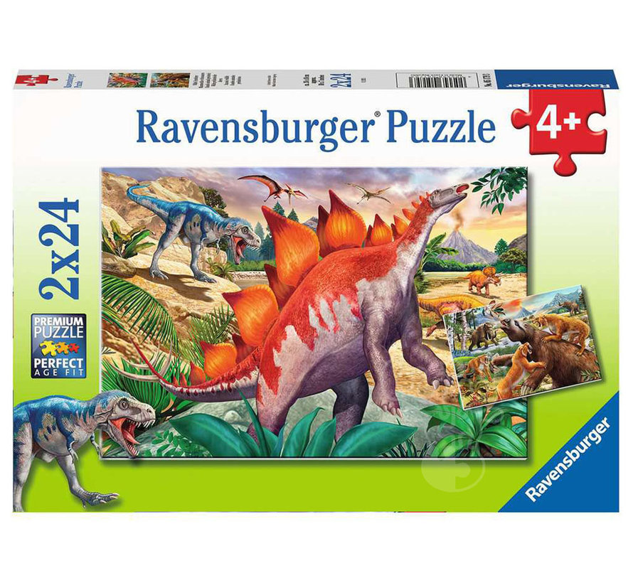Ravensburger Jurassic Wildlife Puzzle 2 x 24pcs