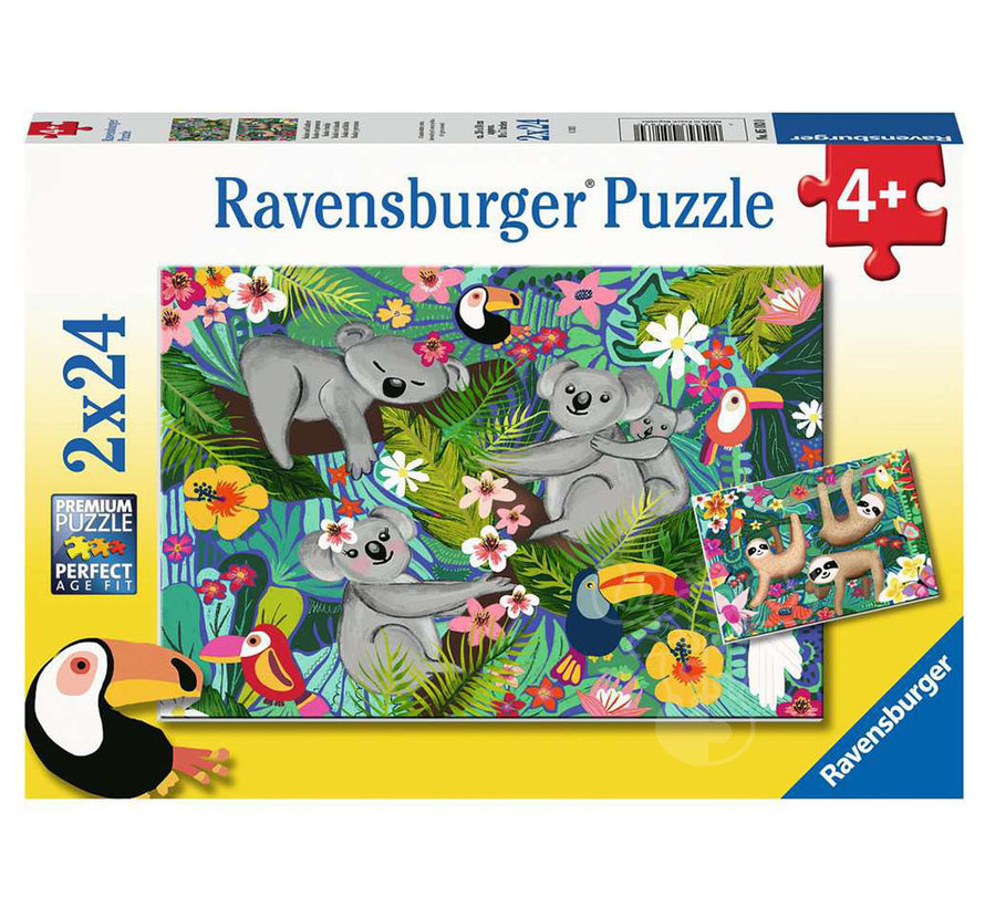 Ravensburger Koalas and Sloths Puzzle 2 x 24pcs
