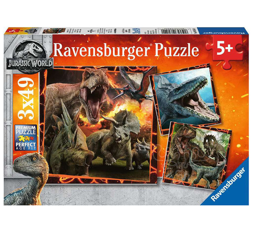 Ravensburger Jurassic World: Fallen Kingdom Instinct to Hunt Puzzle 3 x 49pcs
