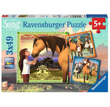 Ravensburger Ravensburger Spirit: Adventures on Horses Puzzle 3 x 49pcs