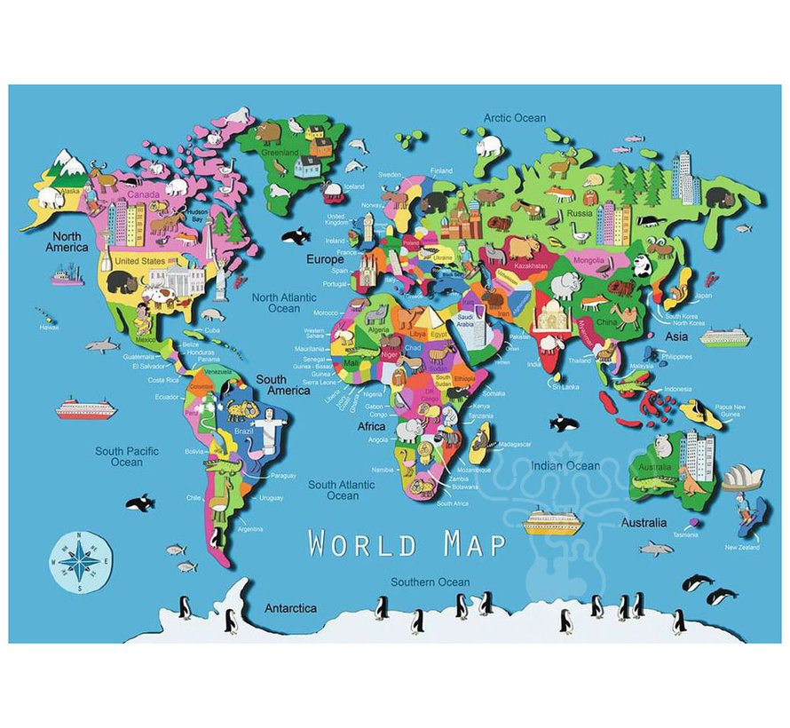 Ravensburger World Map Puzzle 60pcs