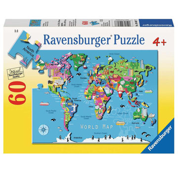 Ravensburger Ravensburger World Map Puzzle 60pcs