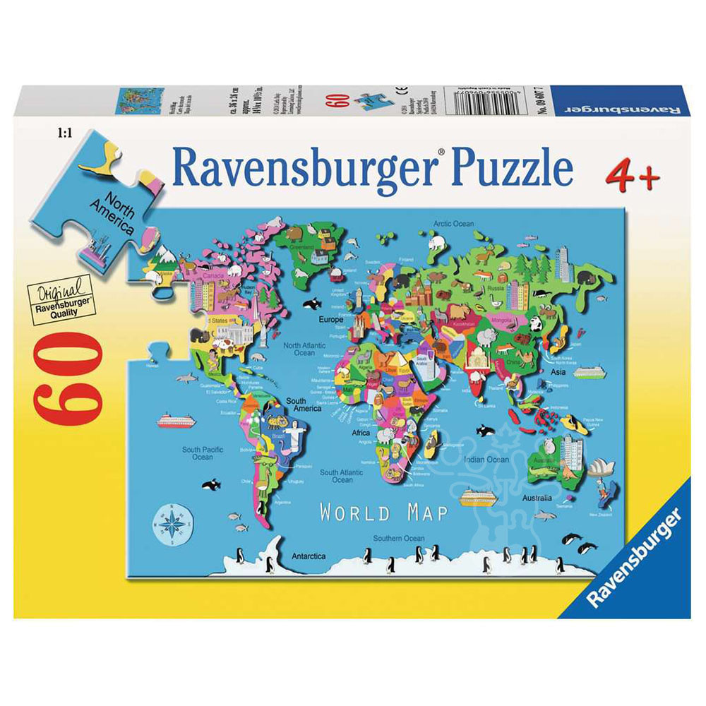 Ravensburger World Map Puzzle 60pcs Puzzles Canada