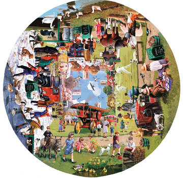 SunsOut FINAL SALE SunsOut Four Seasons on the Green Round Puzzle 1000pcs