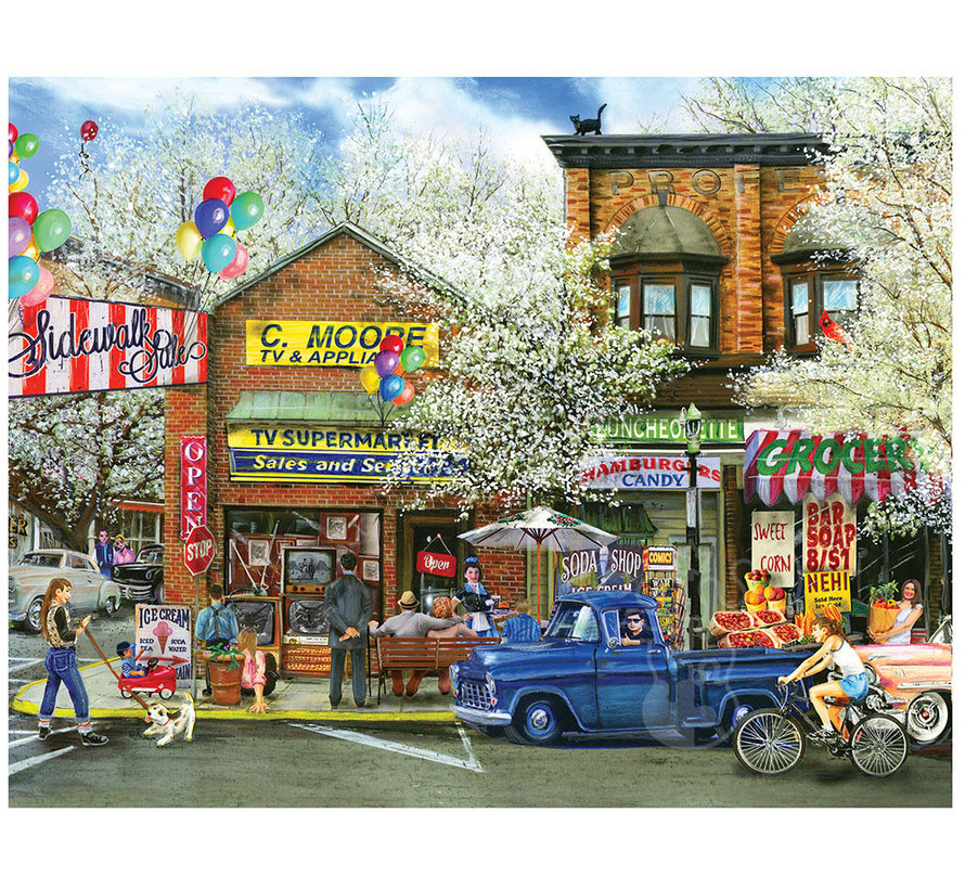 SunsOut Afternoon on Main Street Puzzle 1000pcs+