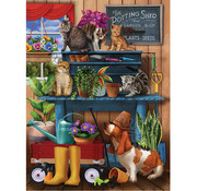 SunsOut FINAL SALE SunsOut Trouble in the Potting Shed Puzzle 1000pcs
