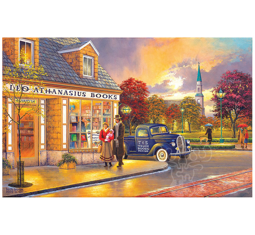 FINAL SALE SunsOut Leo's Bookshop Puzzle 1000pcs