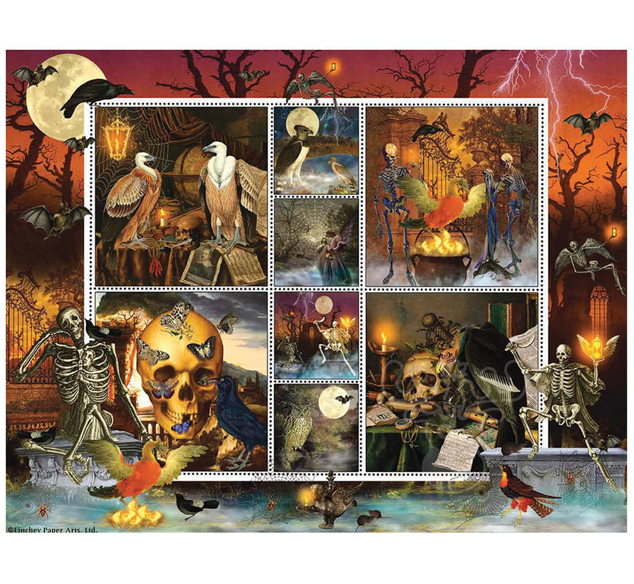 SunsOut Halloween Stamps: Skeleton Dance Puzzle 1000pcs