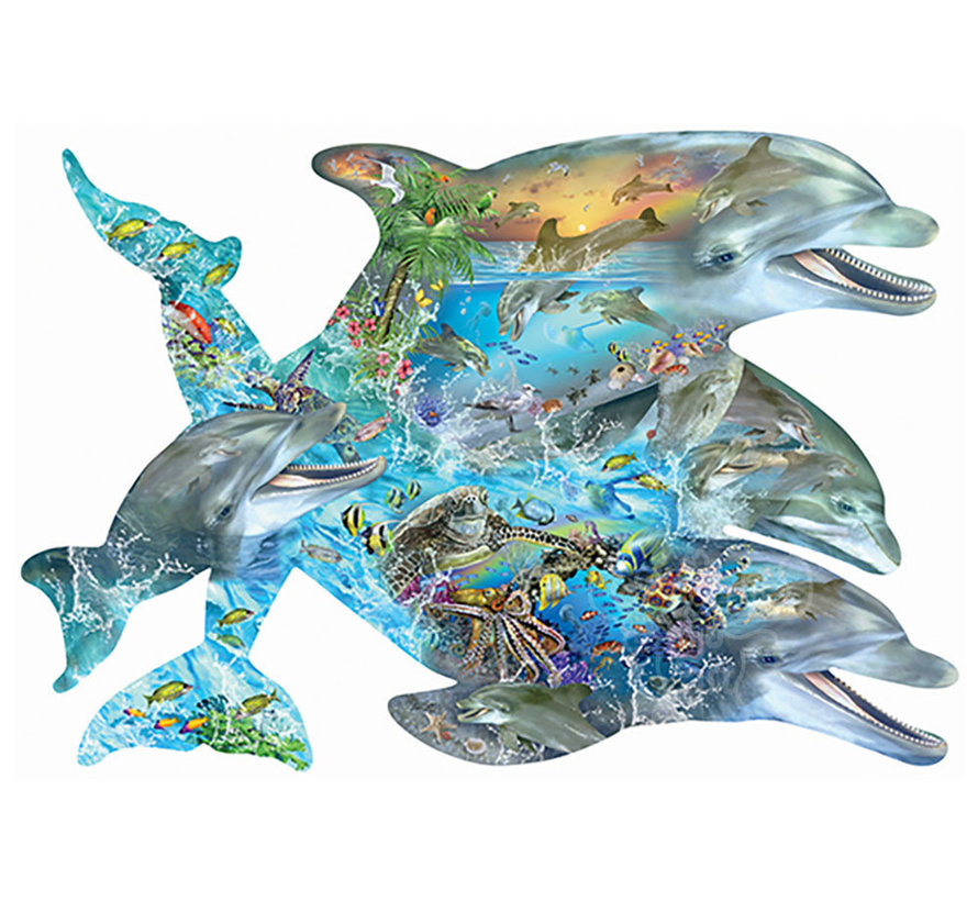 SunsOut Song of the Dolphins Shaped Puzzle 1000pcs