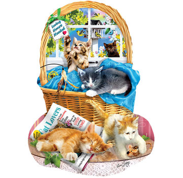 SunsOut FINAL SALE SunsOut Free Kitties Shaped Puzzle 1000pcs