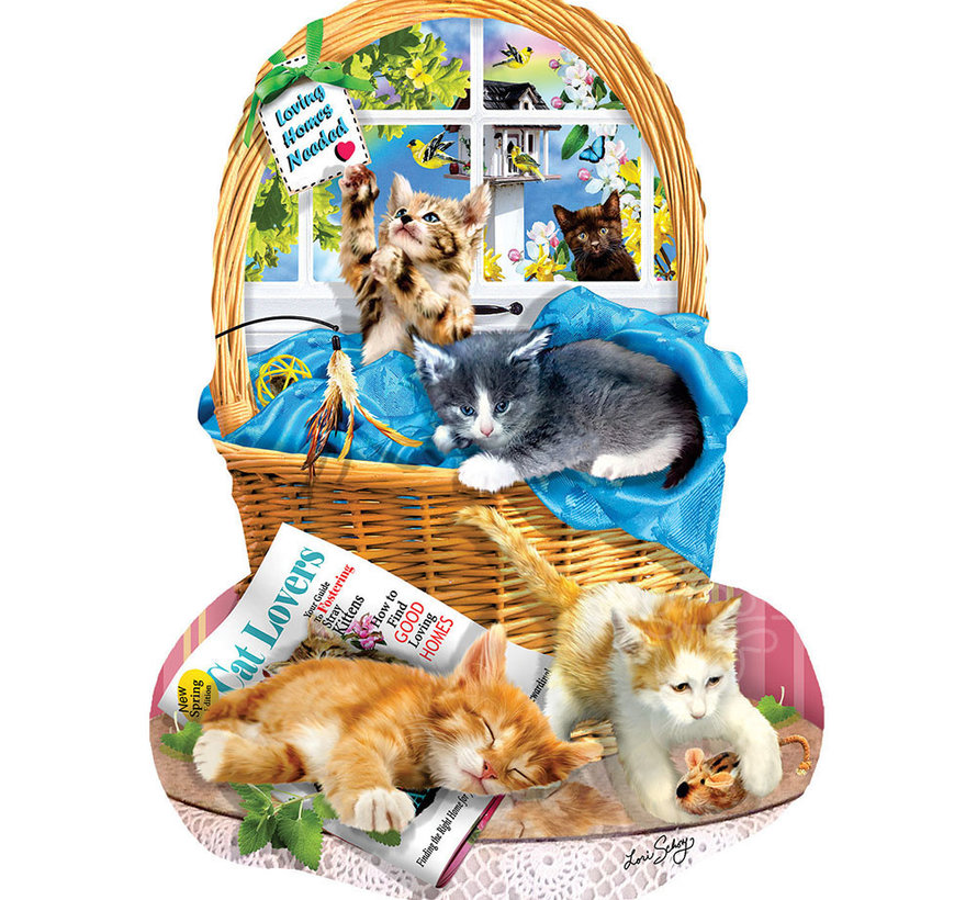 FINAL SALE SunsOut Free Kitties Shaped Puzzle 1000pcs
