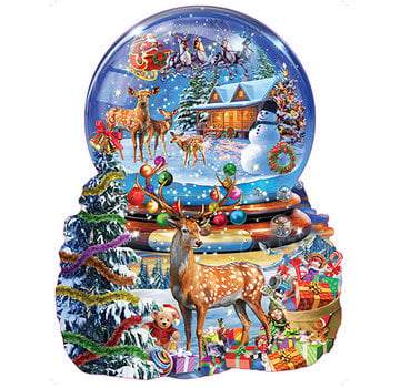 SunsOut SunsOut Christmas Snow Globe Shaped Puzzle 1000pcs