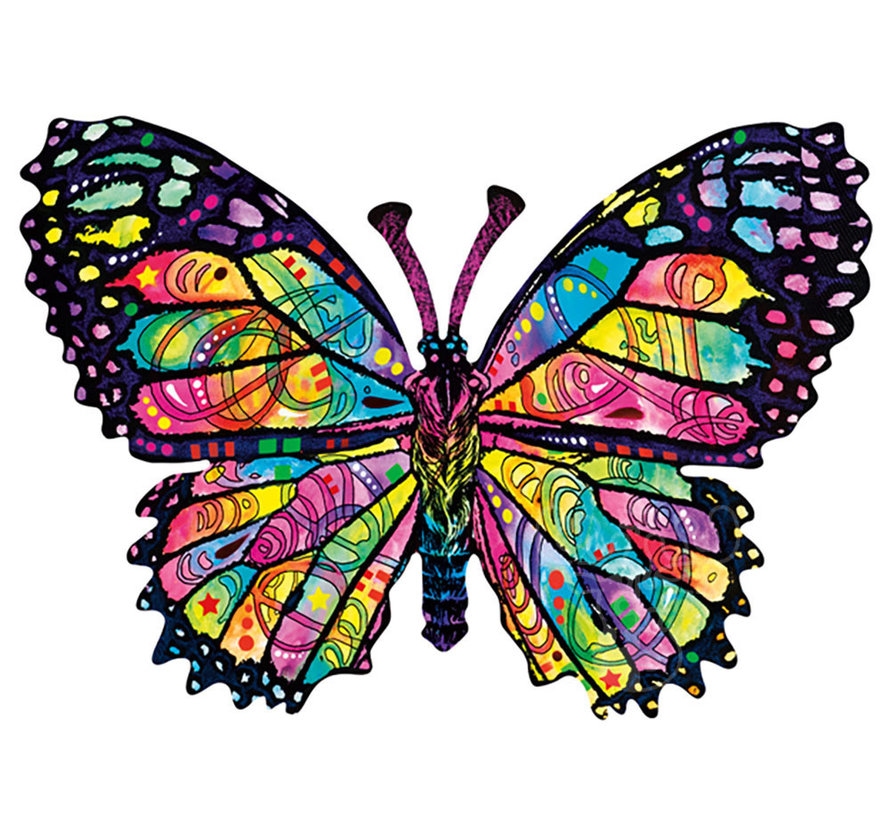 SunsOut Stained Glass Butterfly Shaped Puzzle 1000pcs