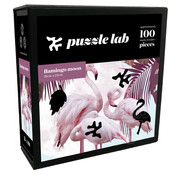 Puzzle Lab Puzzle Lab Flamingo Moon Wood Jigsaw Puzzle 100pcs