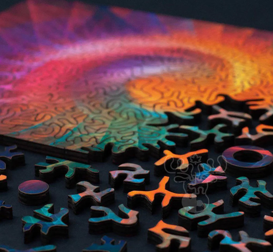 Puzzle Lab Spectrum Web Wood Jigsaw Puzzle 100pcs