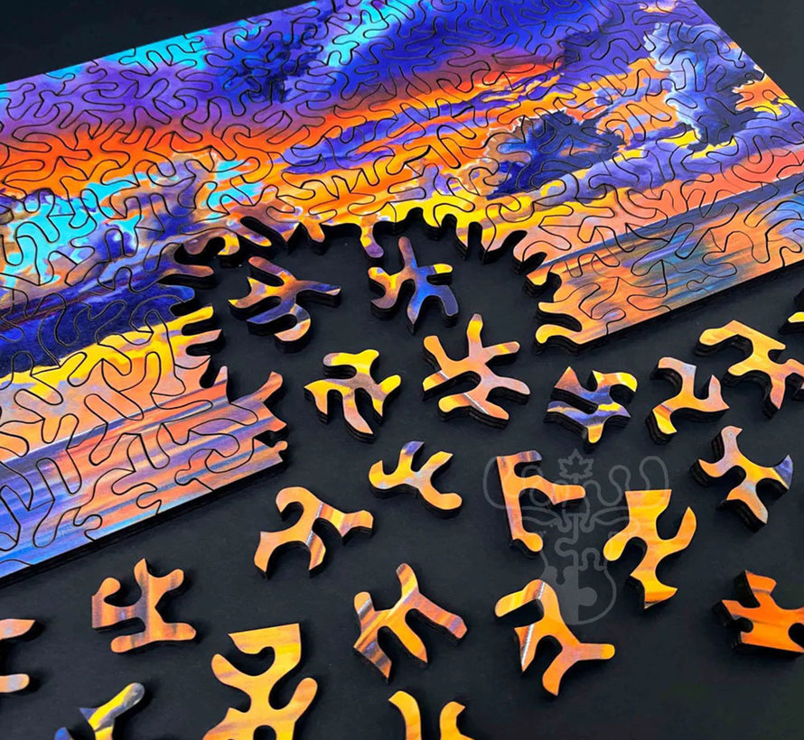 Puzzle Lab Sunset Serenade Wood Jigsaw Puzzle 175pcs