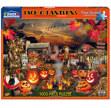 White Mountain White Mountain Jack O Lanterns Puzzle 1000pcs