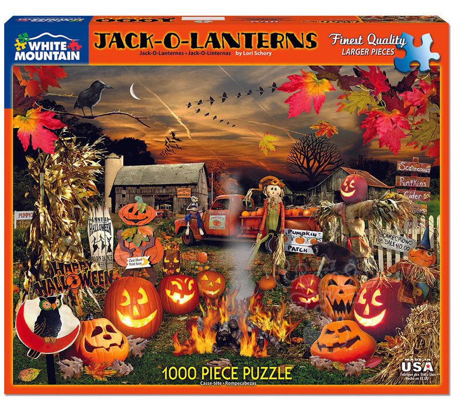 White Mountain Jack O Lanterns Puzzle 1000pcs