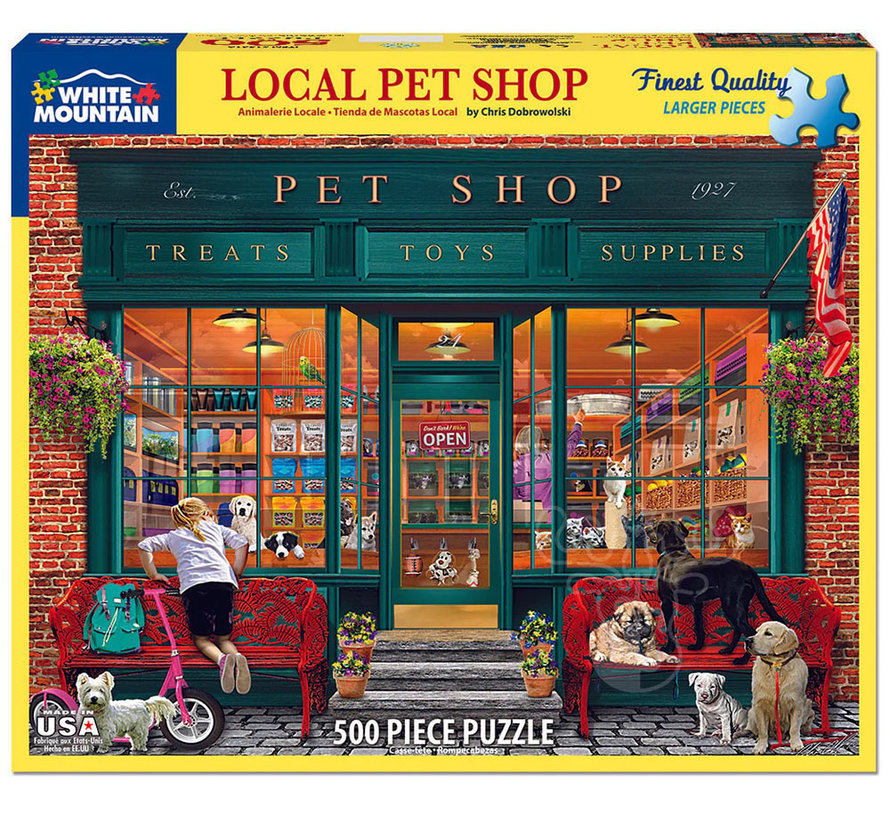 White Mountain Local Pet Store Puzzle 500pcs