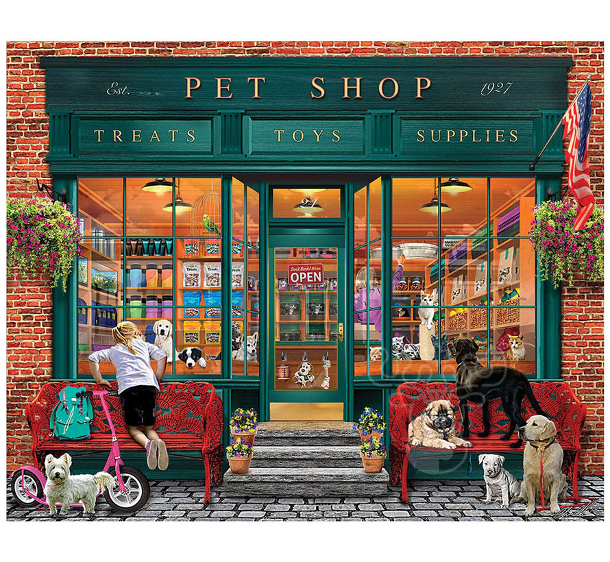 White Mountain Local Pet Shop Puzzle 500pcs