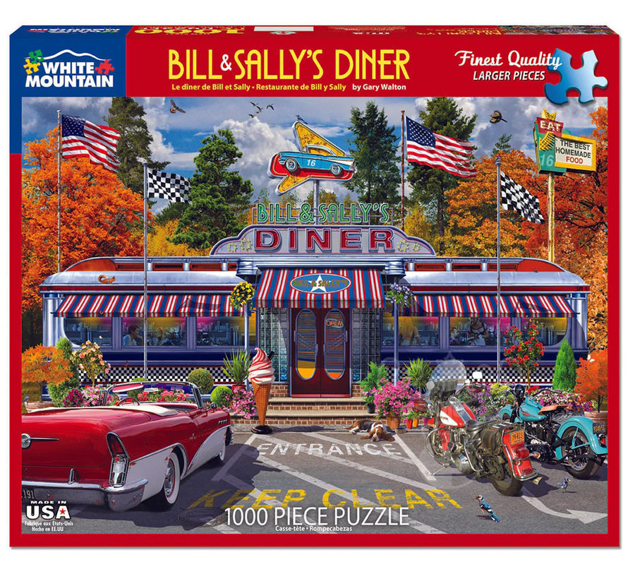 White Mountain Bill & Sally's Diner Puzzle 1000pcs