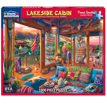 White Mountain White Mountain Lakeside Cabin Puzzle 1000pcs