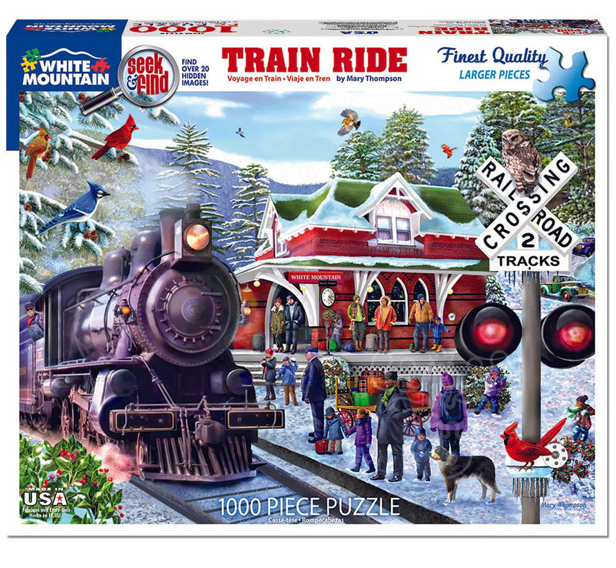 White Mountain Train Ride - Seek & Find Puzzle 1000pcs