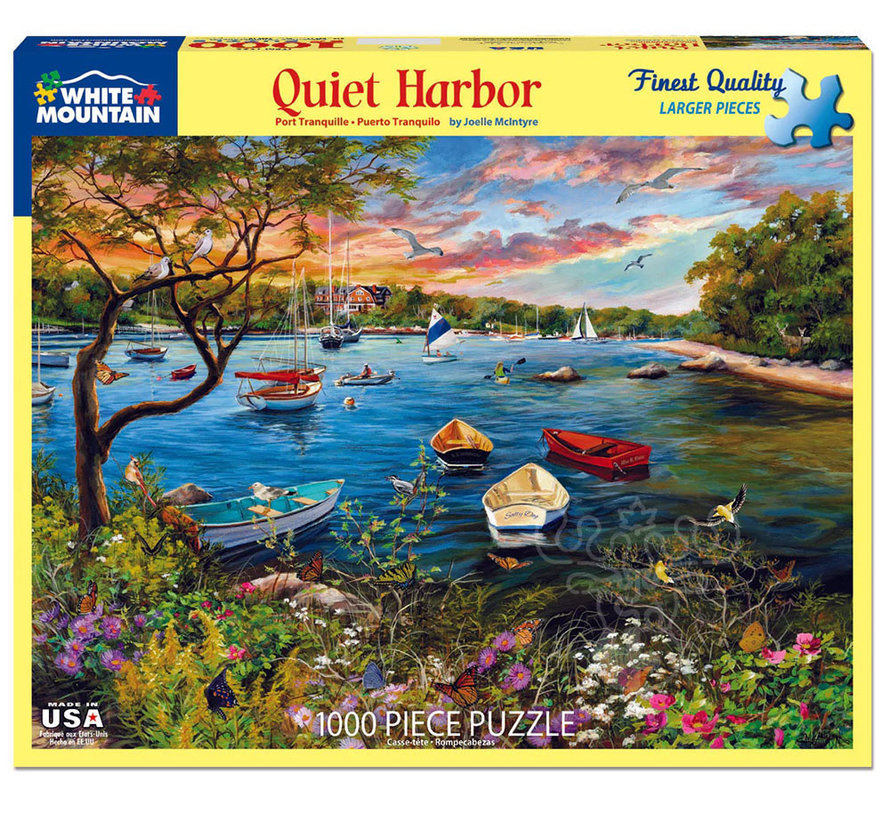 White Mountain Quiet Harbor Puzzle 1000pcs