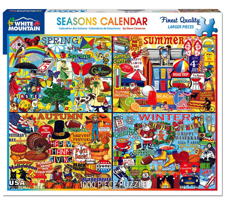 White Mountain Seasons Calendar Puzzle 1000pcs
