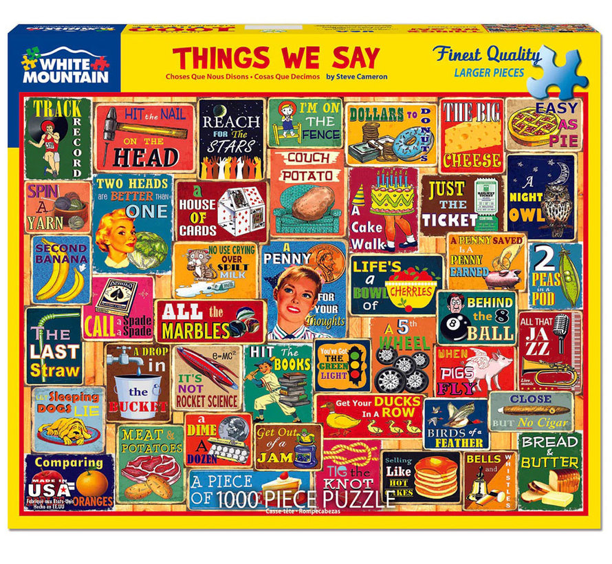 White Mountain Things We Say Puzzle 1000pcs