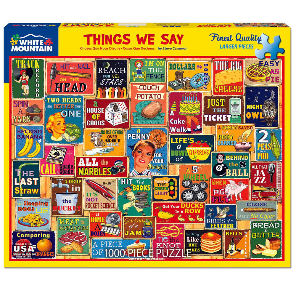White Mountain Things We Say Puzzle 1000pcs - Puzzles Canada