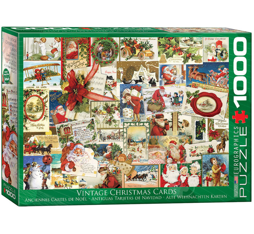 Eurographics Vintage: Vintage Christmas Cards Puzzle 1000pcs