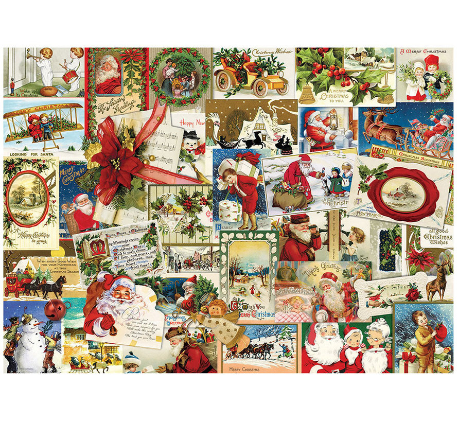Eurographics Vintage Christmas Cards Puzzle 1000pcs