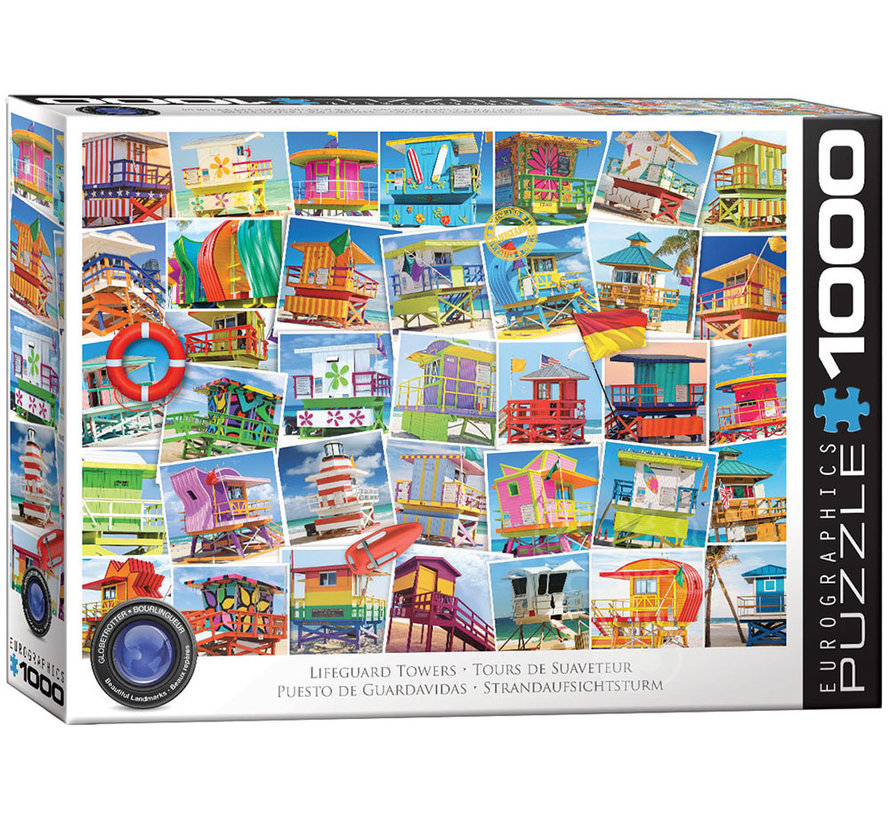 Eurographics Globetrotter Lifeguard Towers Puzzle 1000pcs