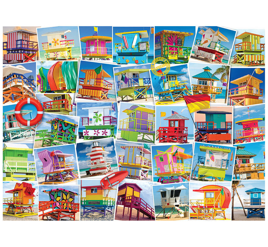 Eurographics Globetrotter Lifeguard Towers Puzzle 1000pcs
