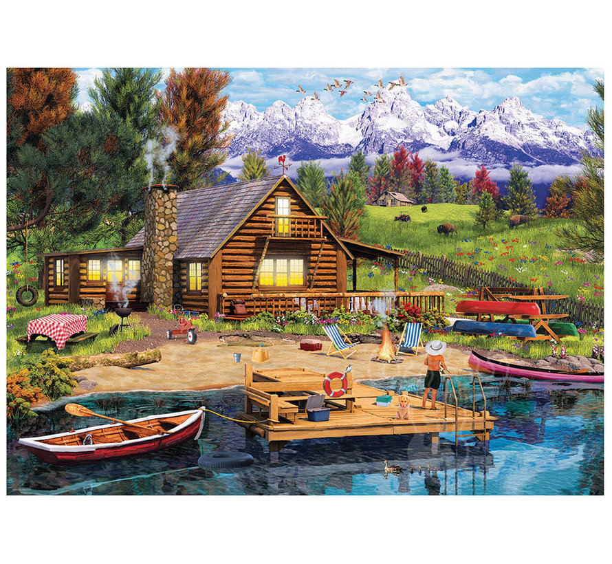 Eurographics Artist Label Normand: Mountain Cabin Puzzle 1000pcs