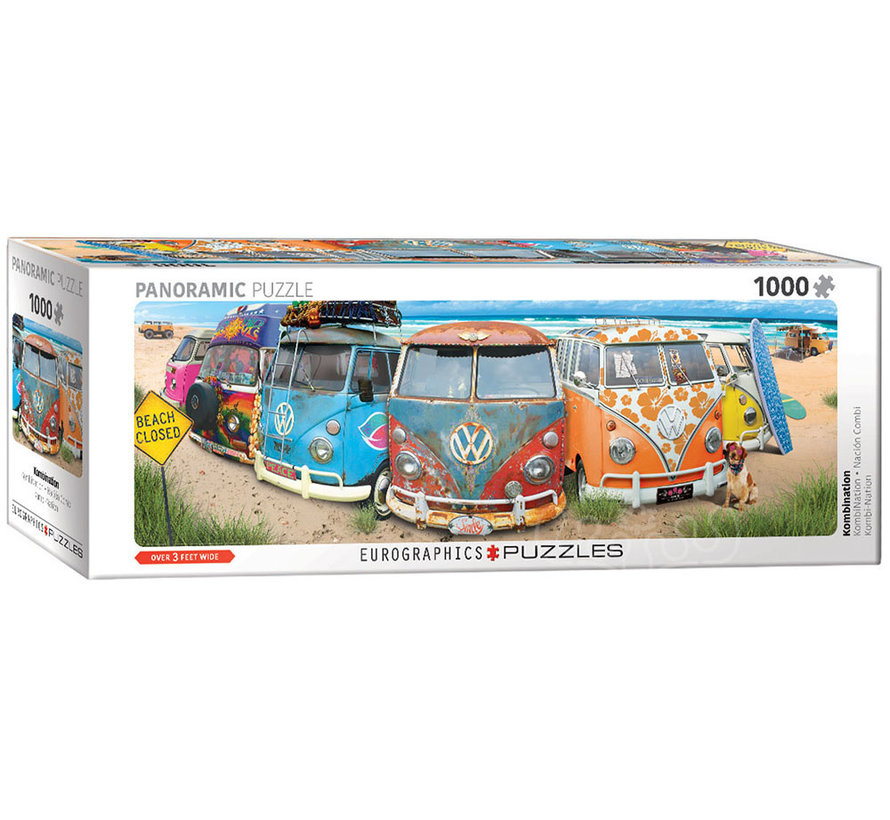 Eurographics Panoramic: VW Bus - KombiNation Panoramic Puzzle 1000pcs