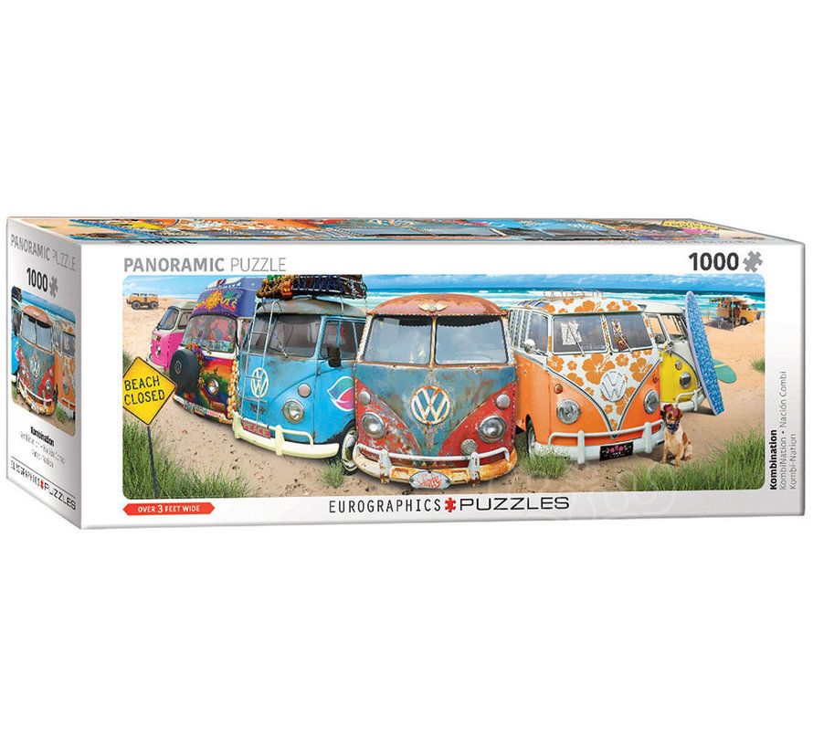 Eurographics VW Bus - KombiNation Panoramic Puzzle 1000pcs