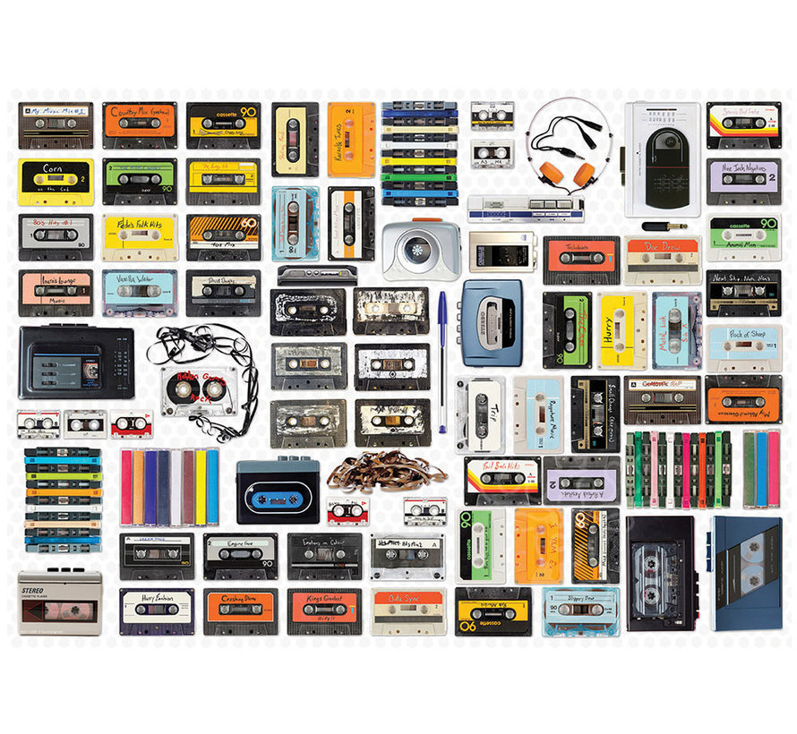 Eurographics Cassette Player Puzzle 550pcs in a Cassette Shaped Tin