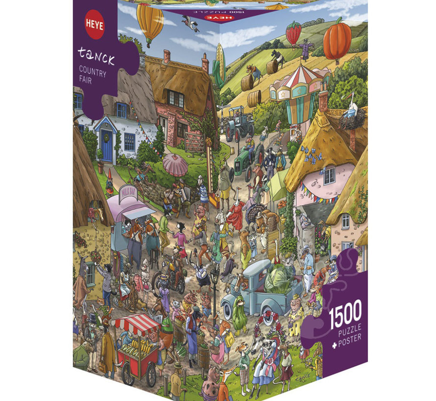 Heye Country Fair Puzzle 1500pcs Triangle Box