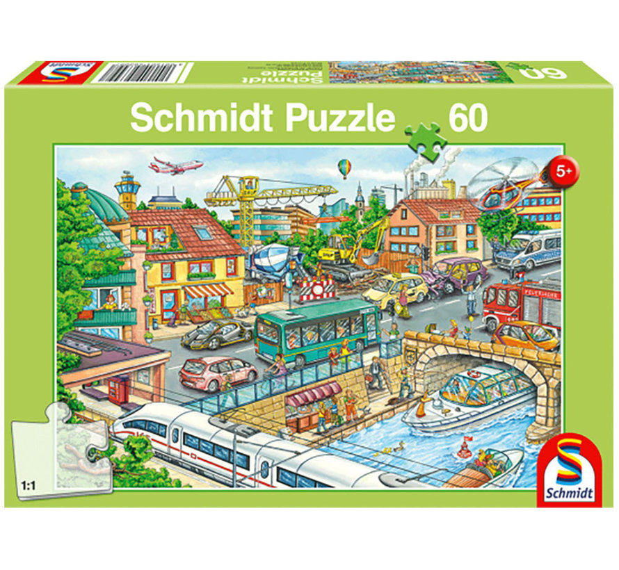 Schmidt Vehicles and Traffic Puzzle 60pcs