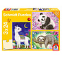 Schmidt Panda, Llama, Sloth Puzzle 3 x 24pcs