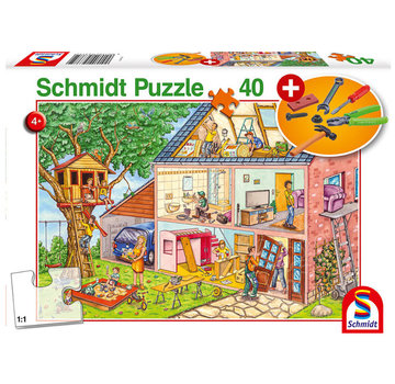 Schmidt Schmidt Busy Workman Puzzle 40pcs includes Kids Tools